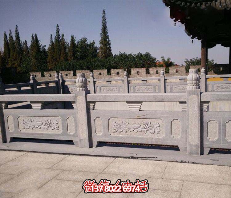 精美青石雕刻栏杆，为您的景区水池添彩