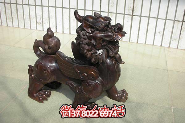 传统工艺玻璃钢貔貅雕塑装饰庭院小型