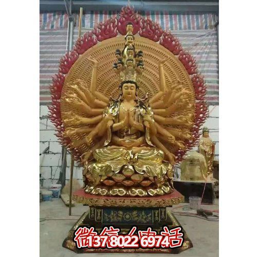 大型铜雕千手观音雕塑