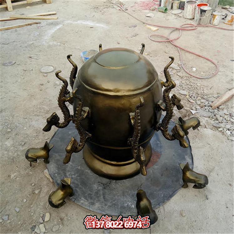 景观雕塑仿铜玻璃钢地动仪