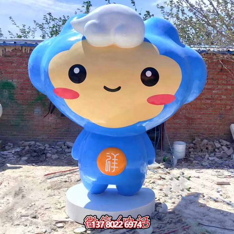 玻璃钢制商场吉祥物公仔摆件