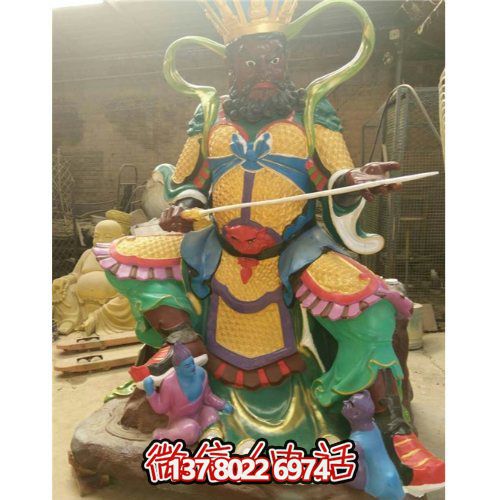 精美大型树脂彩绘四大天王神像