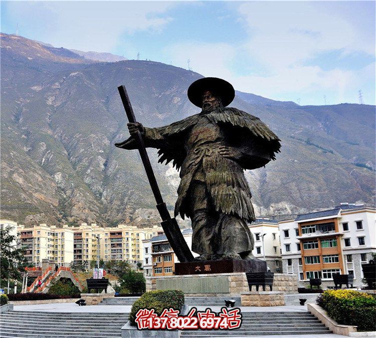 大型铜雕渔民景观雕塑摆件