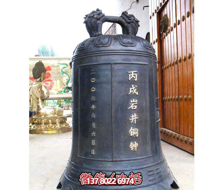 佛家传统青铜钟雕塑