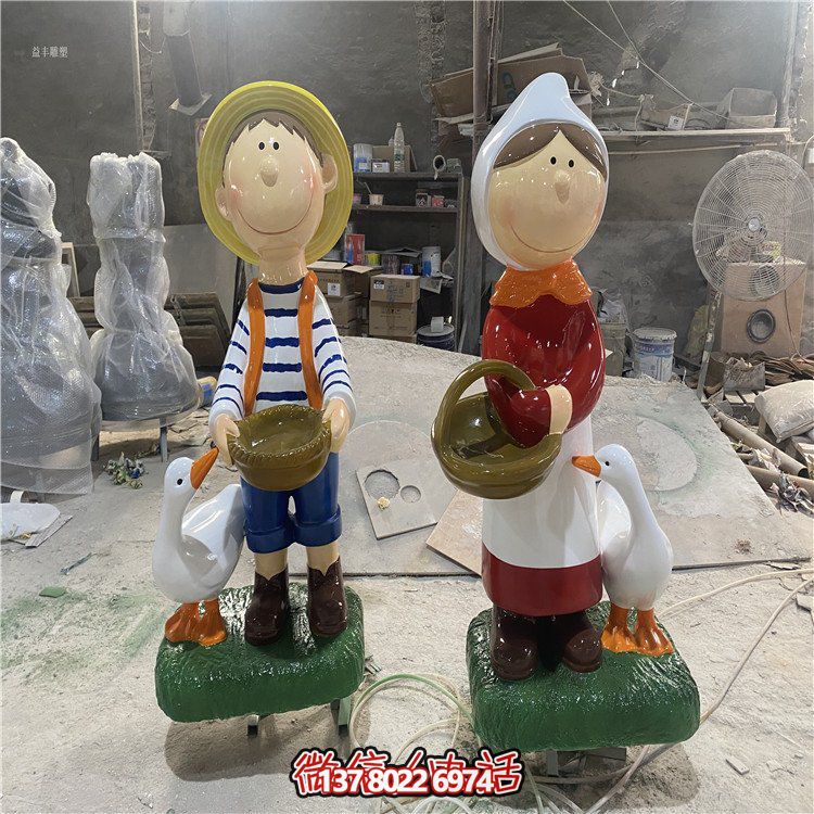 玻璃钢制卡通公仔女人物