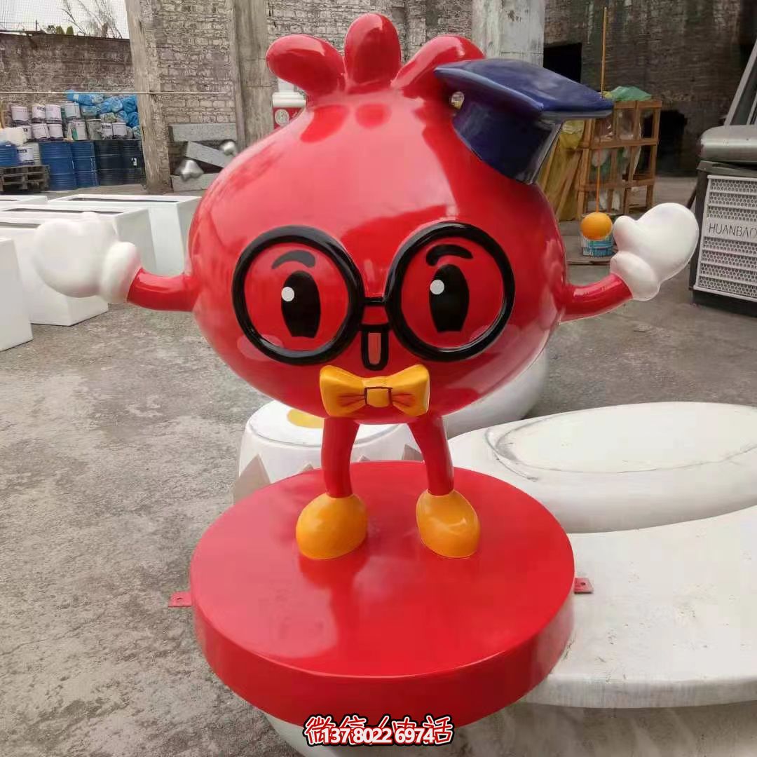 可爱的博士带眼镜美陈摆件