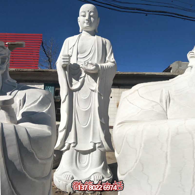 精美绝伦的汉白玉石雕佛像雕塑