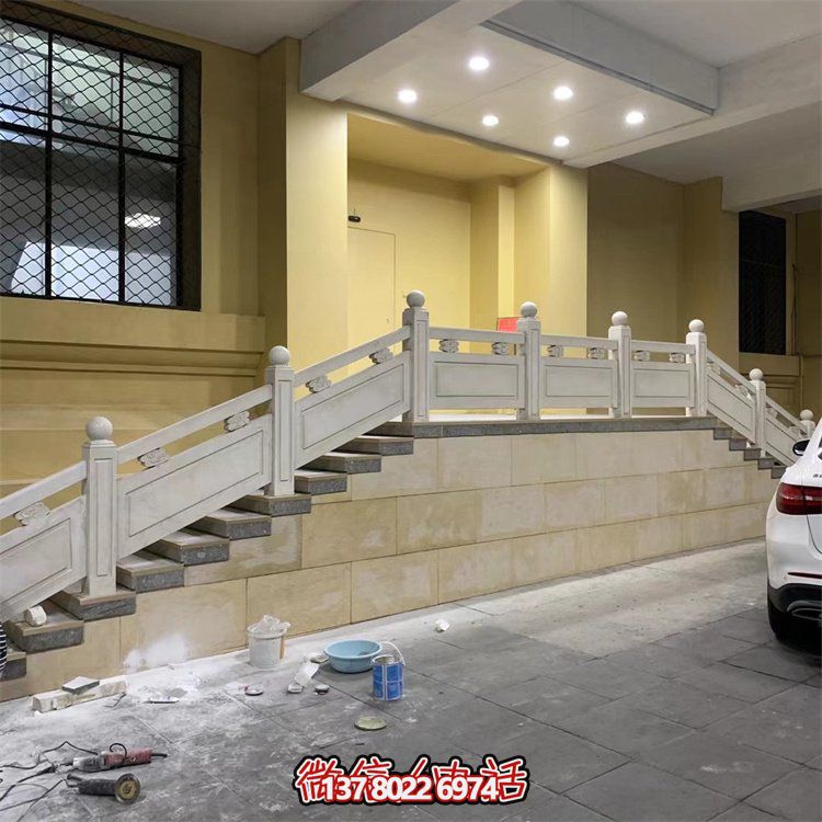 精美大理石园林景观扶手护栏雕塑