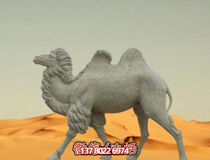 双峰骆驼石雕汉白玉雕塑