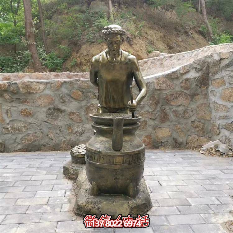 玻璃钢仿铜人物景观户外公园酿酒装饰
