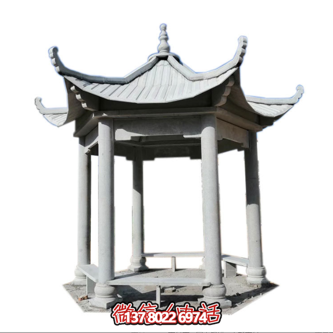 精美雕刻青石凉亭