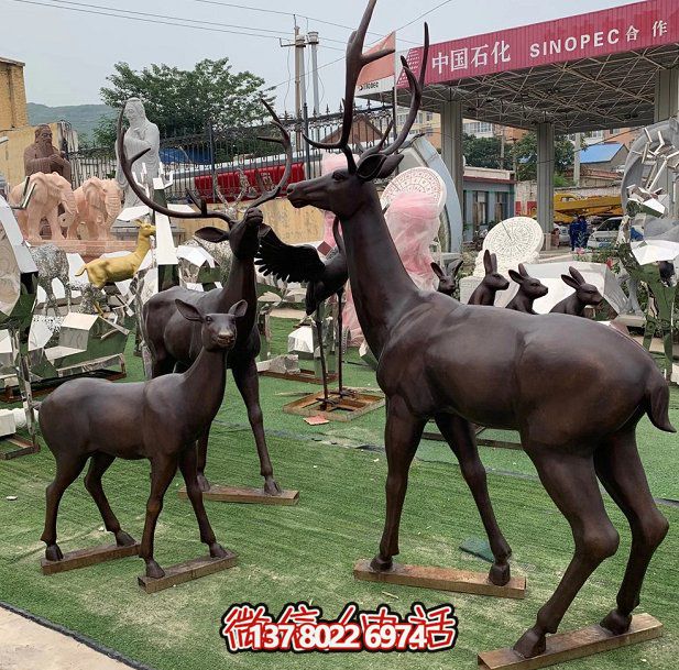 大型仿铜玻璃钢摆件，非凡园林景观户外装饰