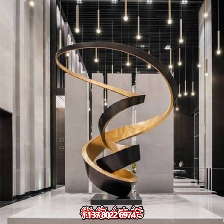 商场户外抽象不锈钢雕塑——让景观更有仪式感