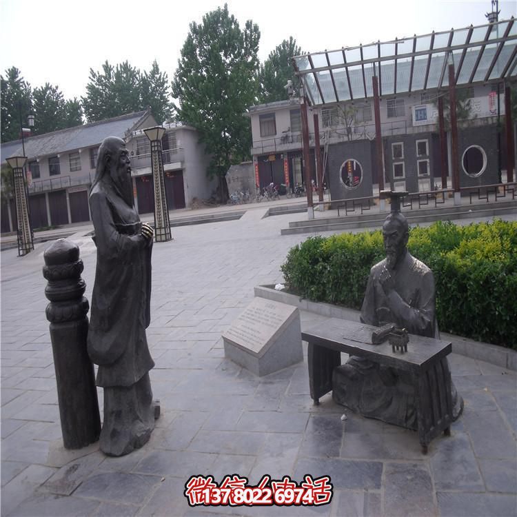 古代仿铜人物雕塑摆件玻璃钢雕塑景观装置