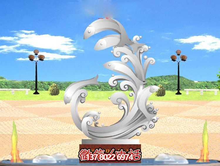 玻璃钢雕塑鱼跃龙门传承古老传统，展示创意美感