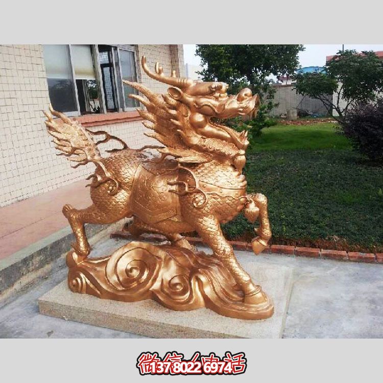 非凡精致的不锈钢麒麟雕塑，装点你的别墅庭院