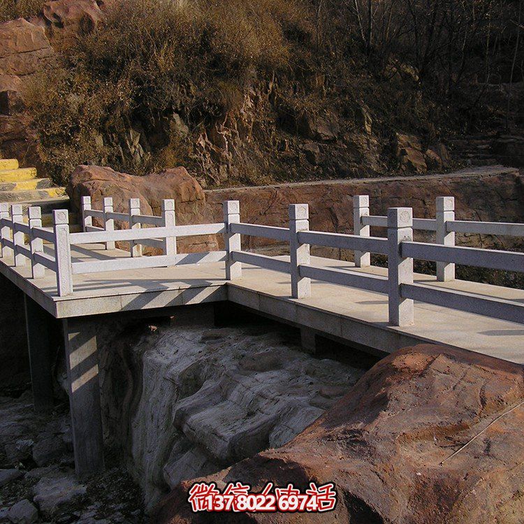 精致石砖制作的路桥、石栏杆及石栏