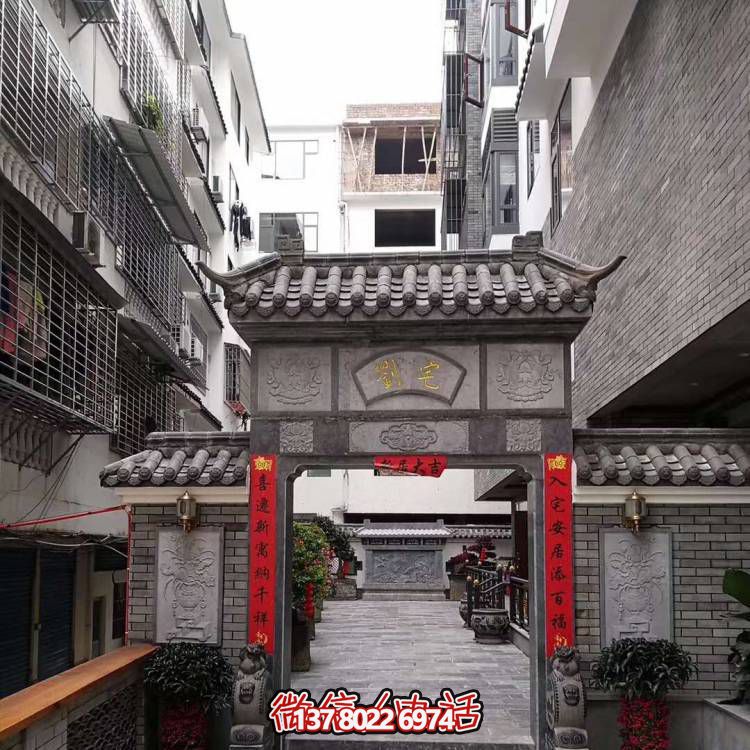 楼区胡同大理石石雕园林景观牌坊