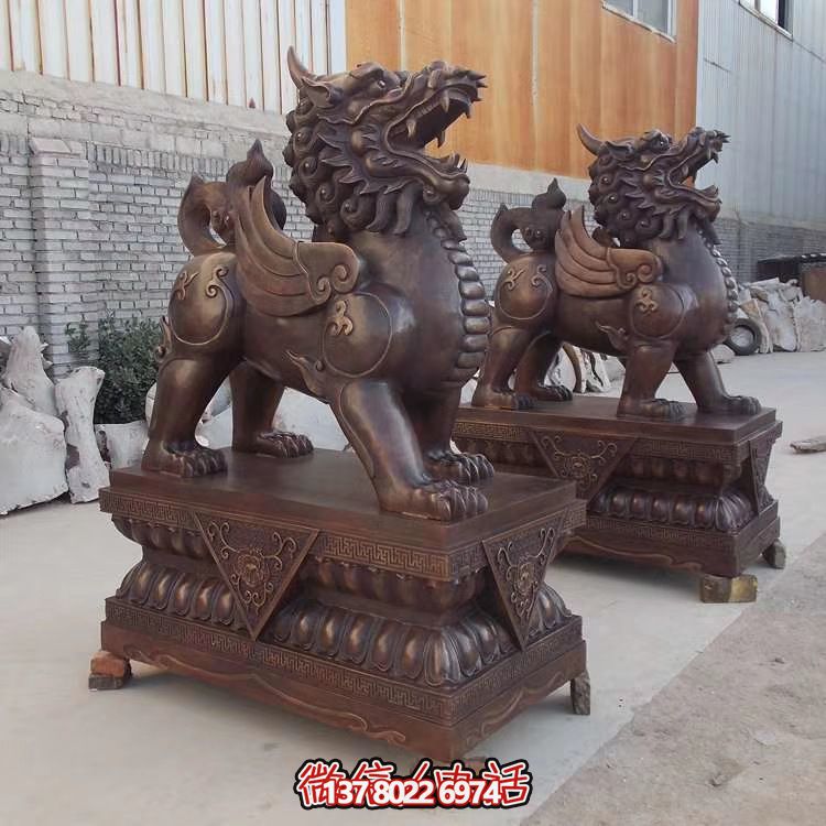 庭院不锈钢仿铜神兽貔貅雕塑