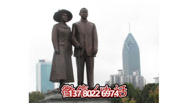 孙中山雕塑-城市花园广场摆放铸造孙中山和宋庆龄伟人铜雕