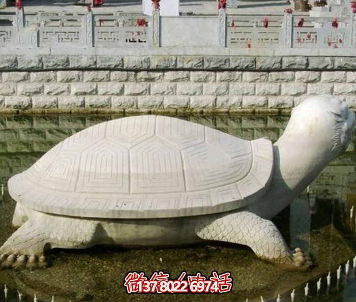 池塘大理石大型仿真乌龟雕塑