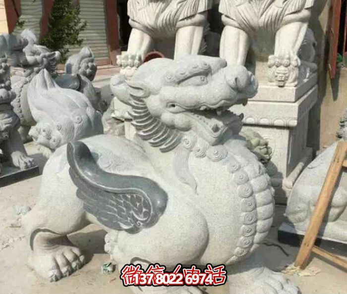 青石石雕庭院别墅貔貅雕塑