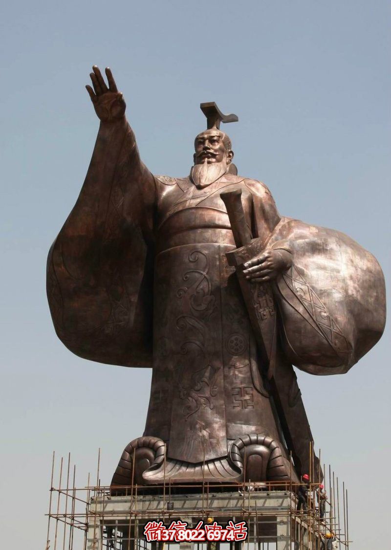 博物馆摆放铸造大型秦始皇铜雕