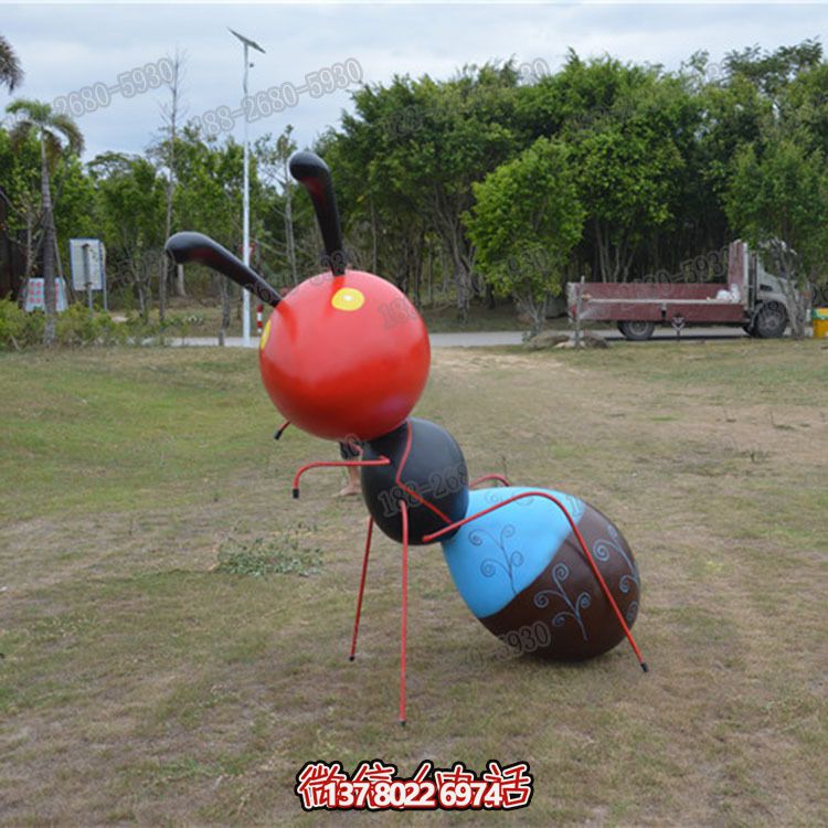 游乐园工农业园卡通玻璃钢蚂蚁雕塑