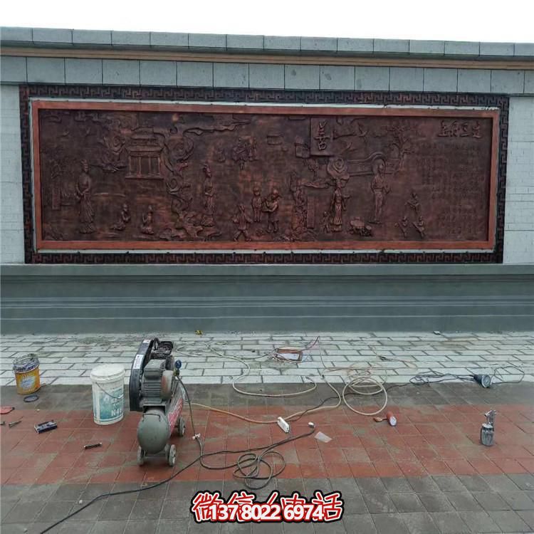 别墅庭院铜雕浮雕影壁壁画雕塑