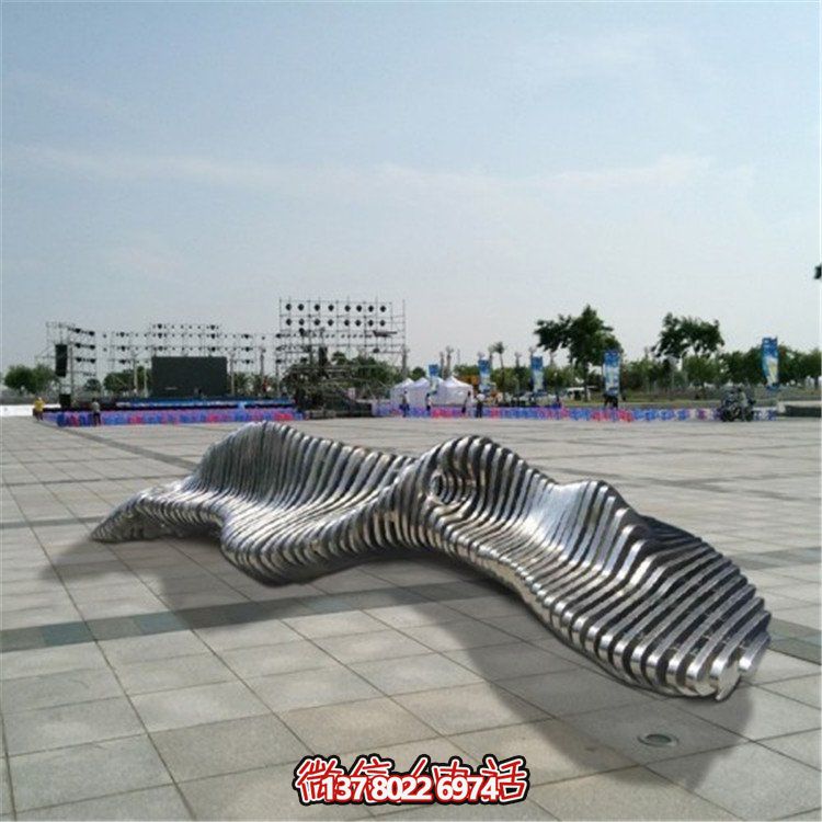 不锈钢户外景观创意金属假山雕塑摆件