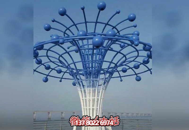 不锈钢广场抽象喷泉球雕塑