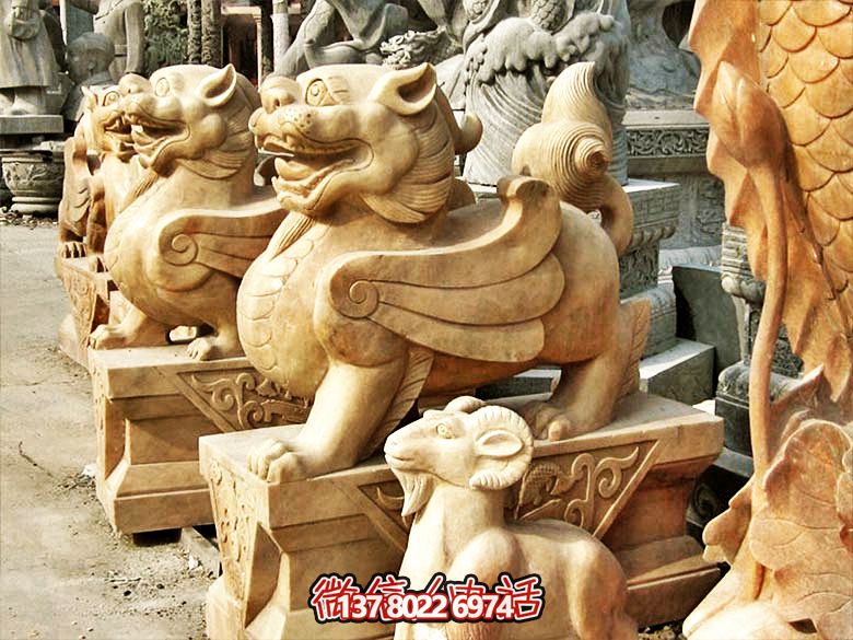 户外景区黄蜡石石雕镇宅辟邪貔貅雕塑