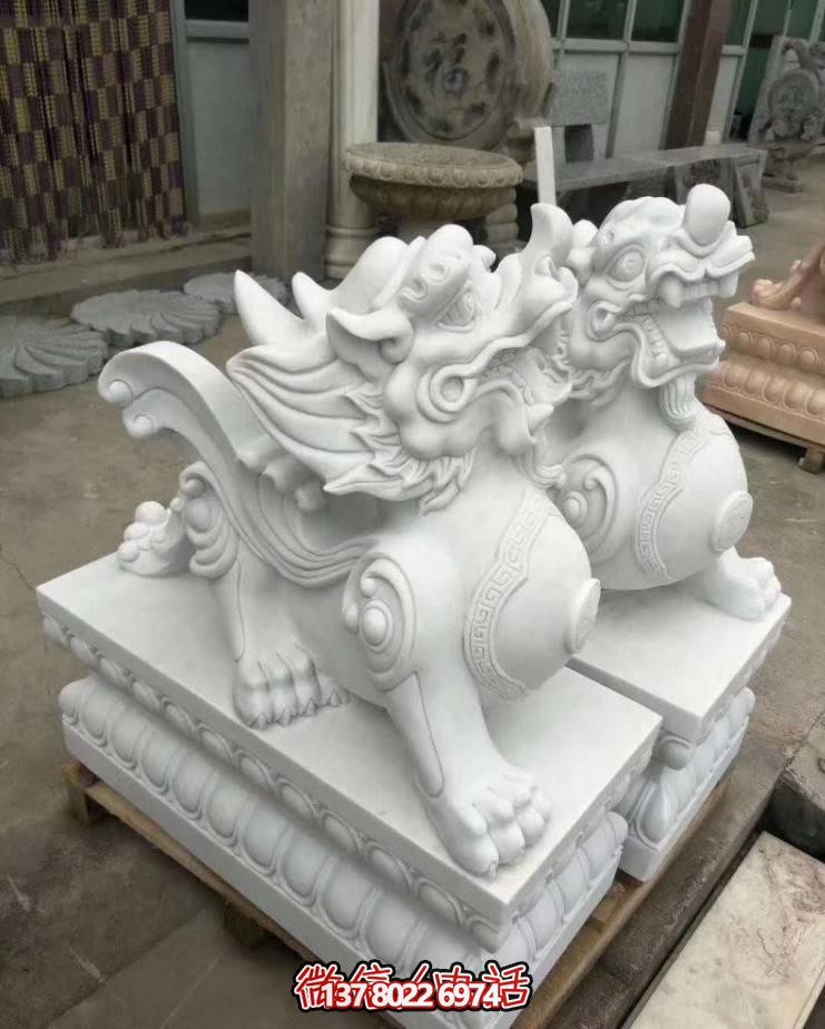 庭院别墅石雕汉白玉貔貅雕塑