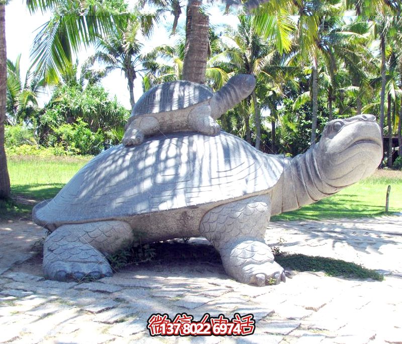 户外大理石小乌龟趴着大乌龟雕塑