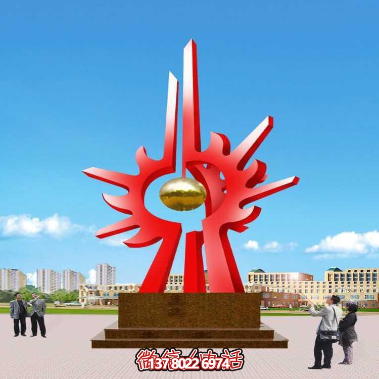 校园户外广场大型不锈钢景观标志雕塑摆件