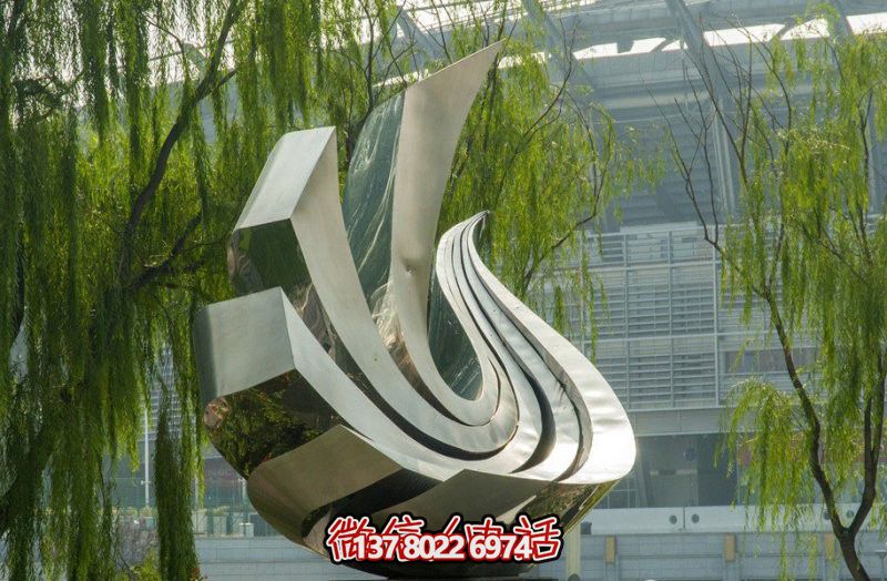 大厦抽象不锈钢创意个性鸽子雕塑