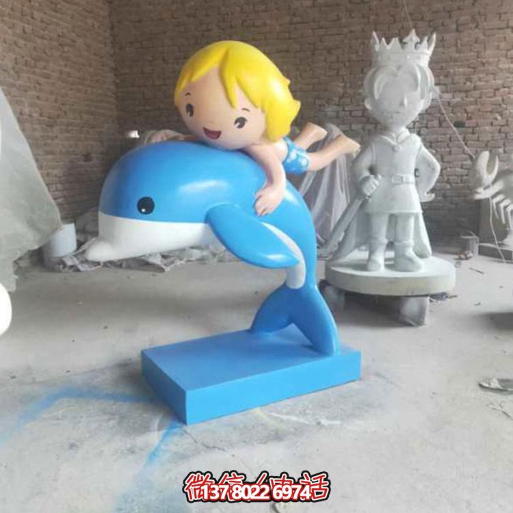 房地产玻璃钢卡通人物吉祥物雕塑摆件户外商场卡通公仔雕塑