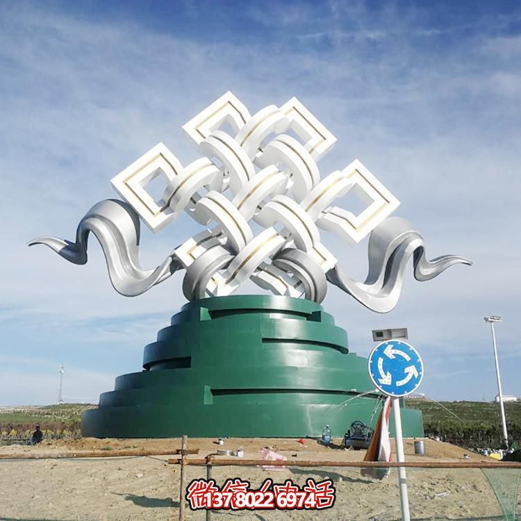 大型不锈钢标志性建筑景观雕塑城市园林小品摆件