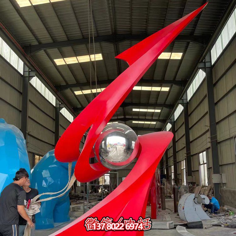 户外园林景区不锈钢抽象景观标志