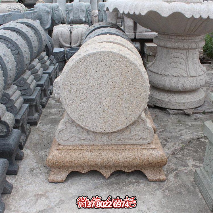 大理石石雕园林庭院门口抱鼓石摆件