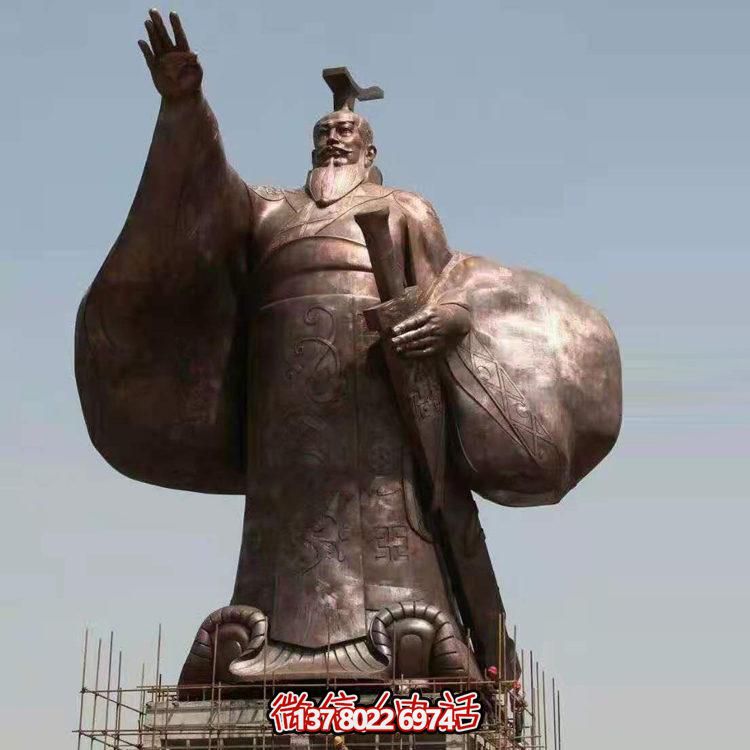 景区广场装饰铸铜大型历史人物秦始皇雕像