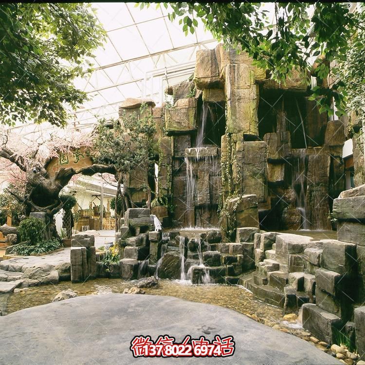 生态园餐厅装饰水泥假山塑石景观雕塑