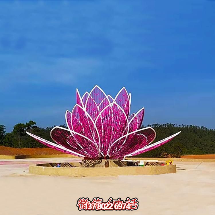 户外广场不锈钢创意景观莲花雕塑