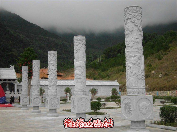 广场大型浮雕石雕文化柱雕塑