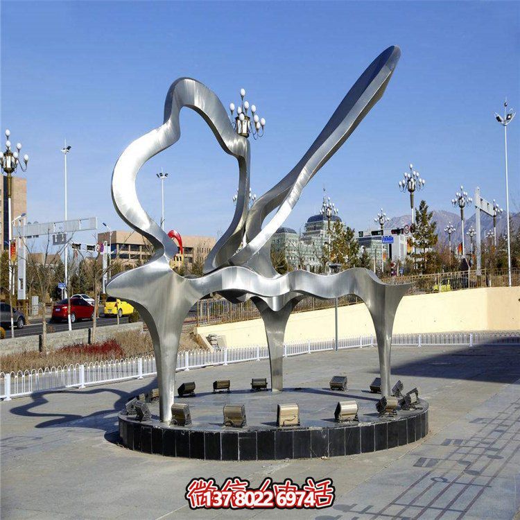 户外不锈钢景区园林雕塑大型公园广场摆件