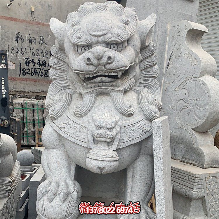 中国传统花岗岩石雕狮子