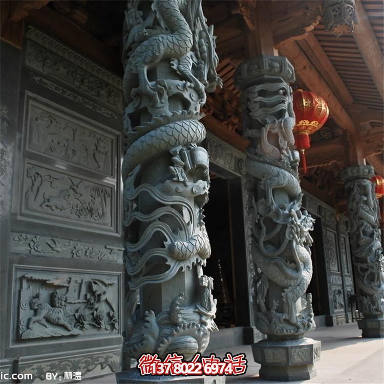 大理石石雕户外景区园林龙柱雕塑
