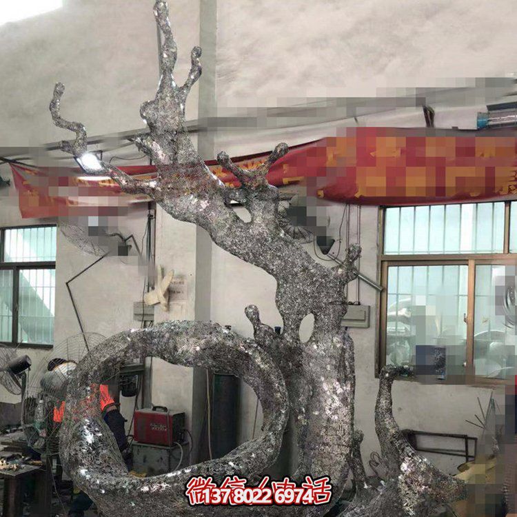 户外广场不锈钢创意海浪浪花雕塑