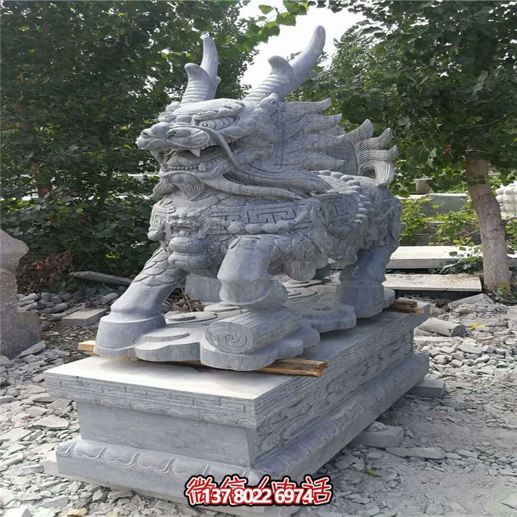 户外园林大型景观麒麟雕塑