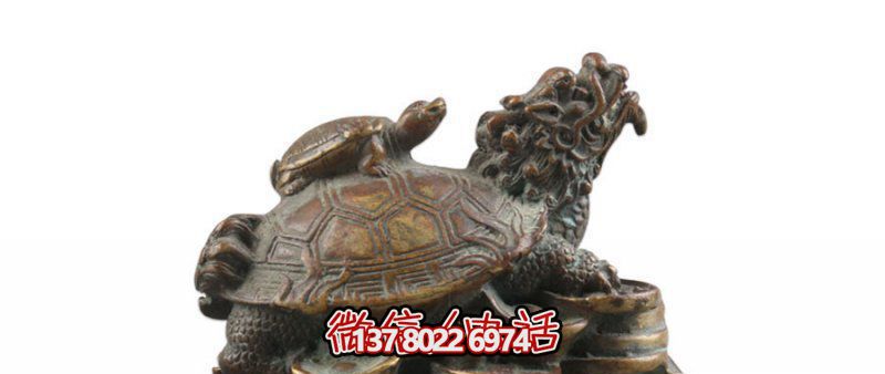 室内摆放的母子玻璃钢做旧的龙龟雕塑